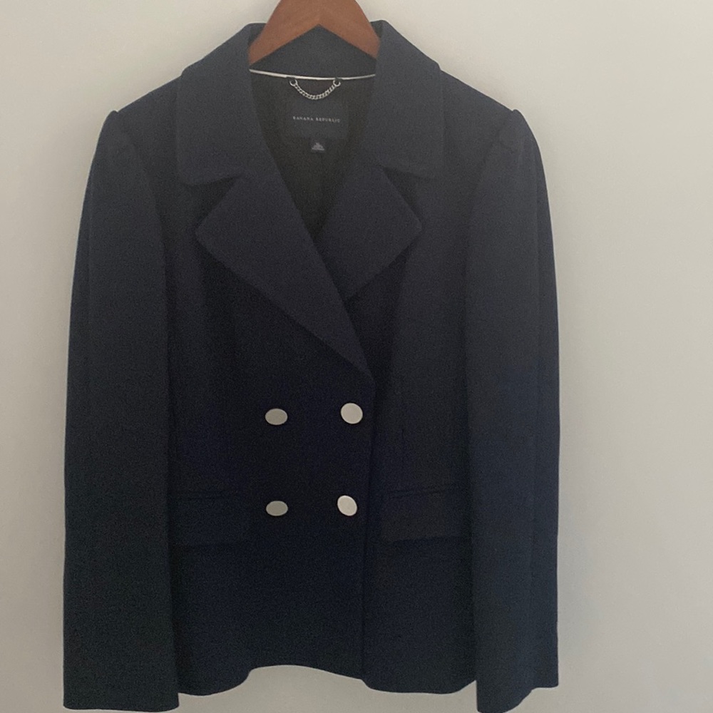 Pea Coat Navy Blue Banana Republic size XL